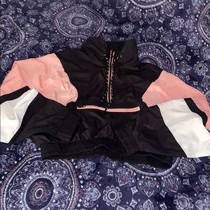 A cropped wind breaker
